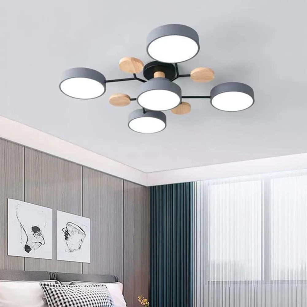 Lampa sufitowa LED półnatynkowa – okrągły plafon wielopunktowy z regulacją barwy światła - Image 6