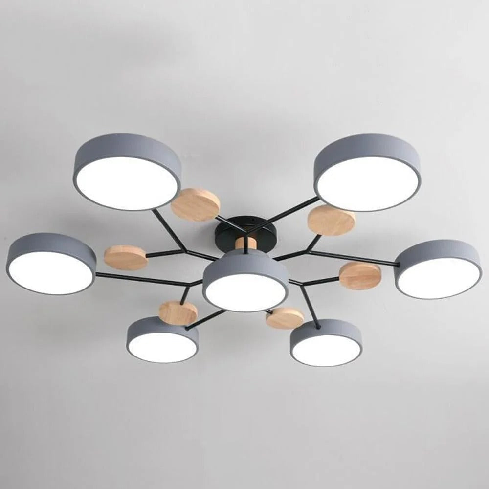 Lampa sufitowa LED półnatynkowa – okrągły plafon wielopunktowy z regulacją barwy światła - Image 10