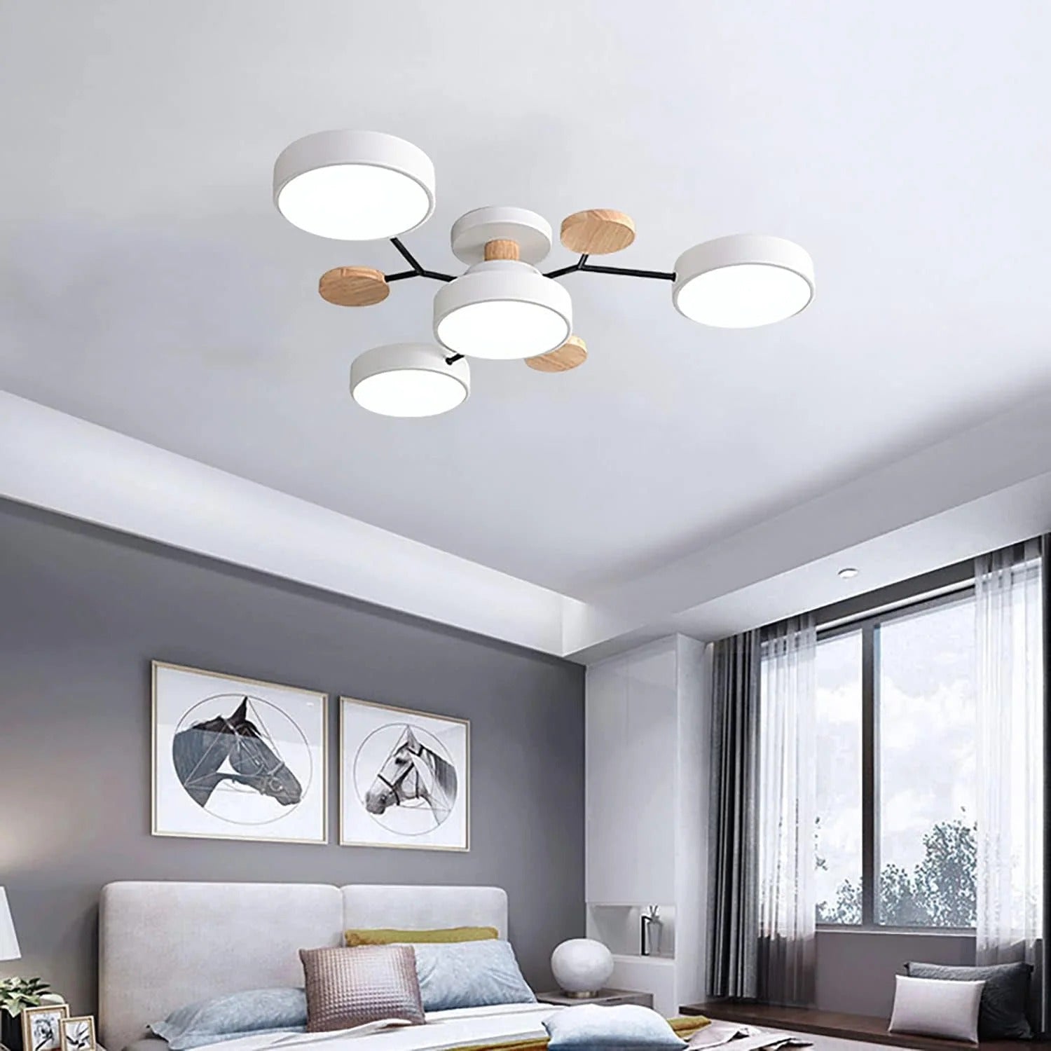 Lampa sufitowa LED półnatynkowa – okrągły plafon wielopunktowy z regulacją barwy światła - Image 13