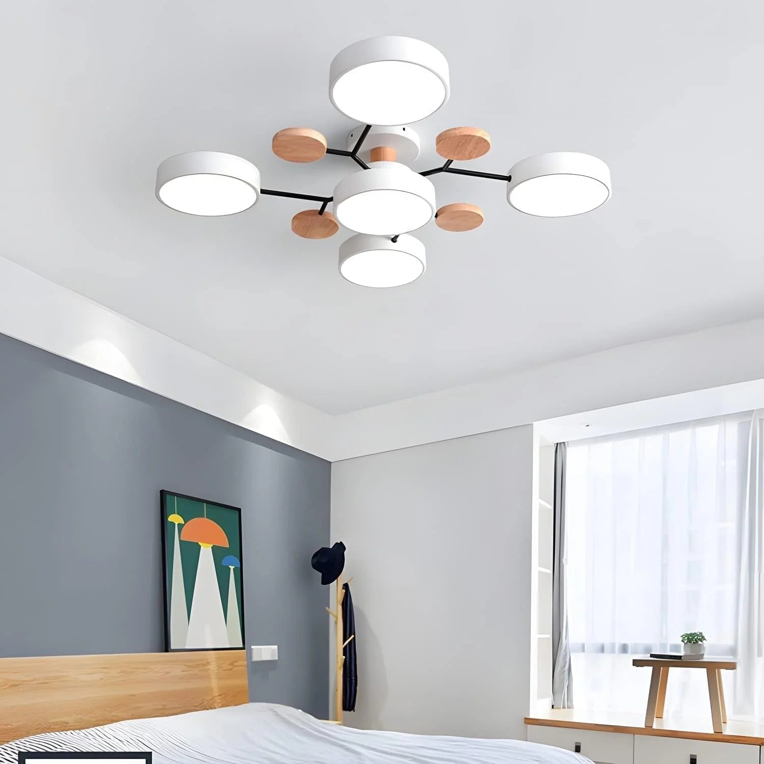 Lampa sufitowa LED półnatynkowa – okrągły plafon wielopunktowy z regulacją barwy światła - Image 14