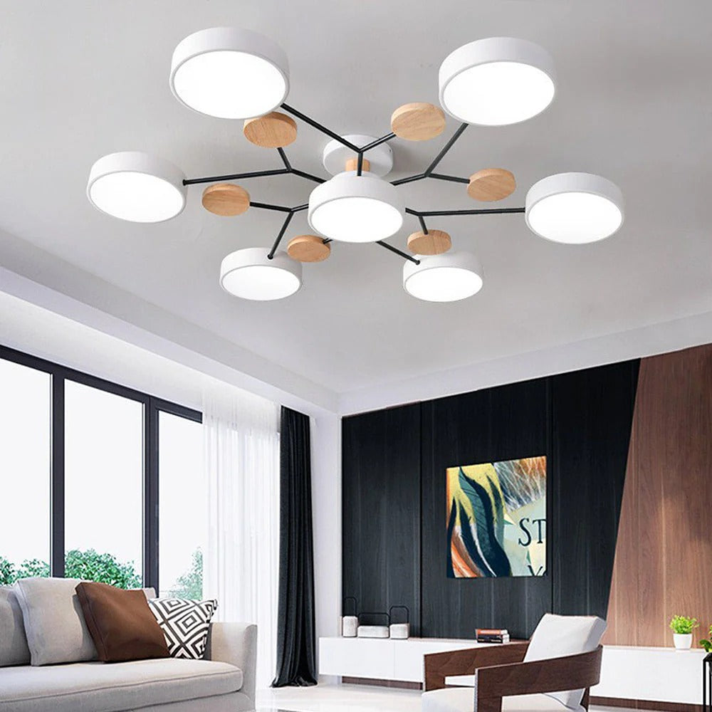 Lampa sufitowa LED półnatynkowa – okrągły plafon wielopunktowy z regulacją barwy światła - Image 16