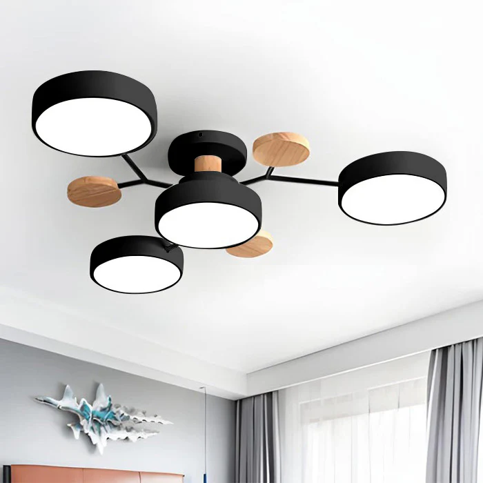 Lampa sufitowa LED półnatynkowa – okrągły plafon wielopunktowy z regulacją barwy światła - Image 19