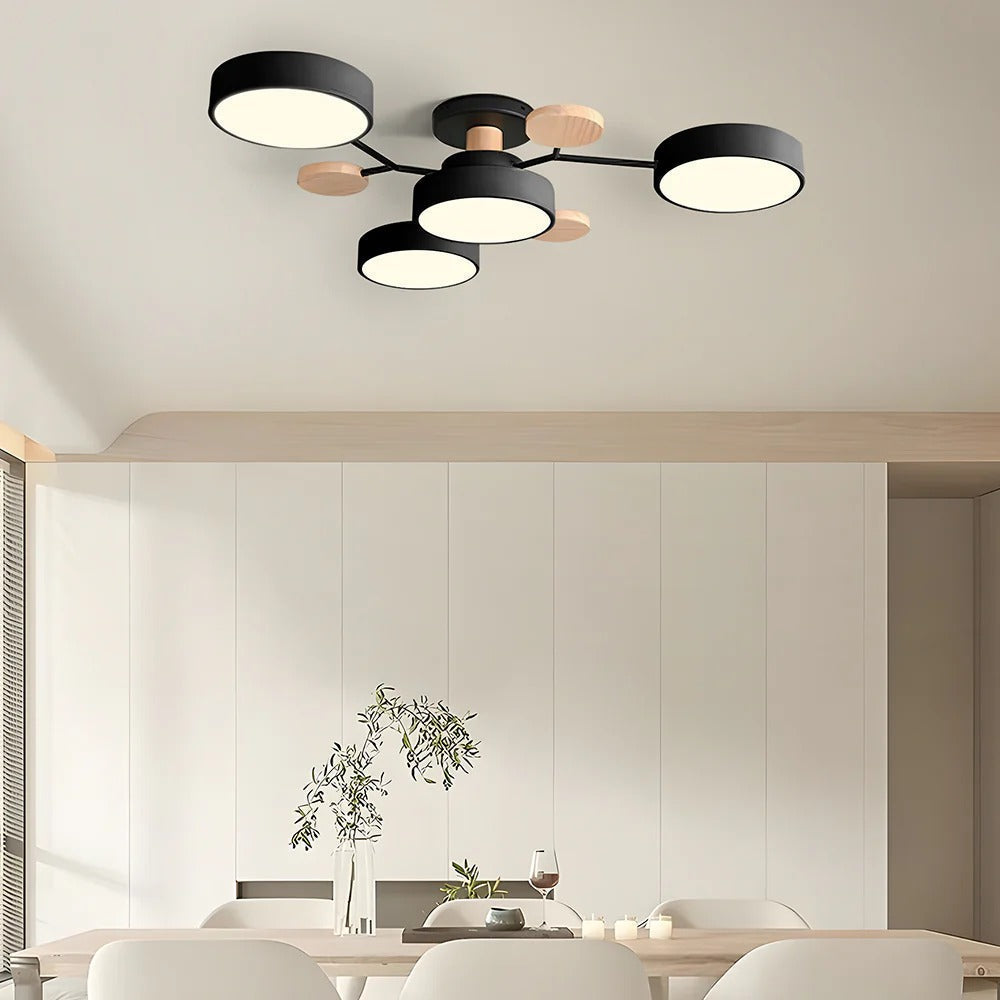 Lampa sufitowa LED półnatynkowa – okrągły plafon wielopunktowy z regulacją barwy światła - Image 21
