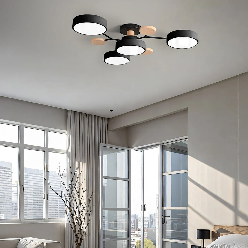 Lampa sufitowa LED półnatynkowa – okrągły plafon wielopunktowy z regulacją barwy światła - Image 22