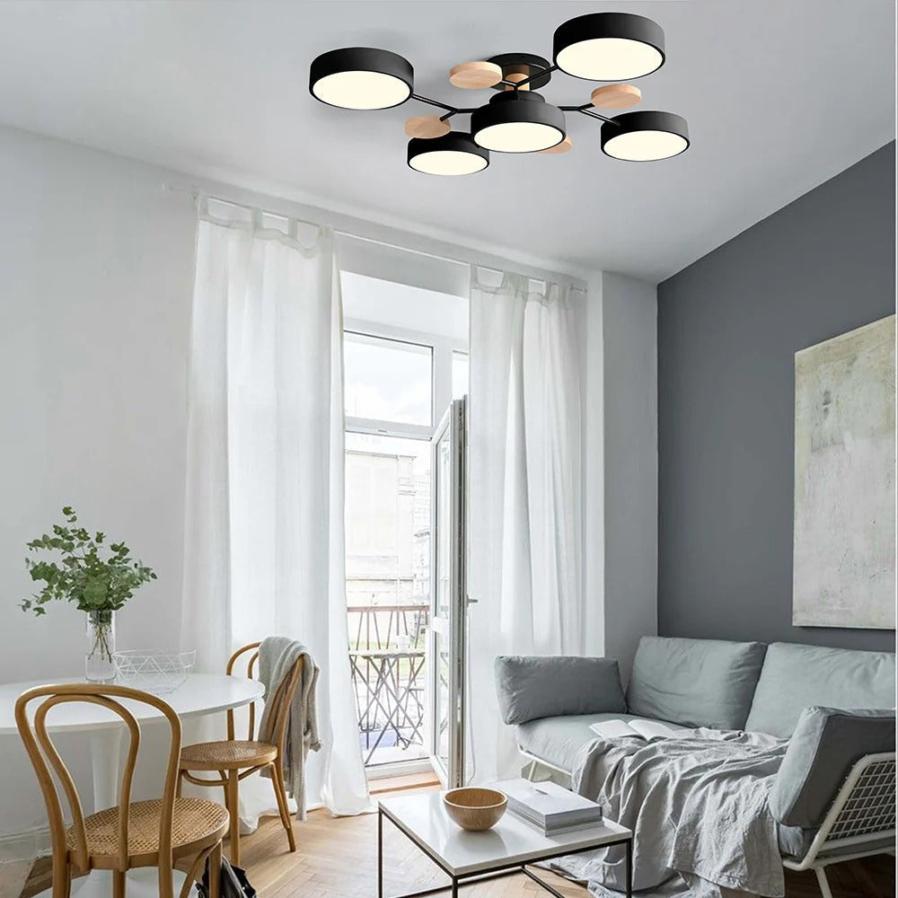 Lampa sufitowa LED półnatynkowa – okrągły plafon wielopunktowy z regulacją barwy światła - Image 24