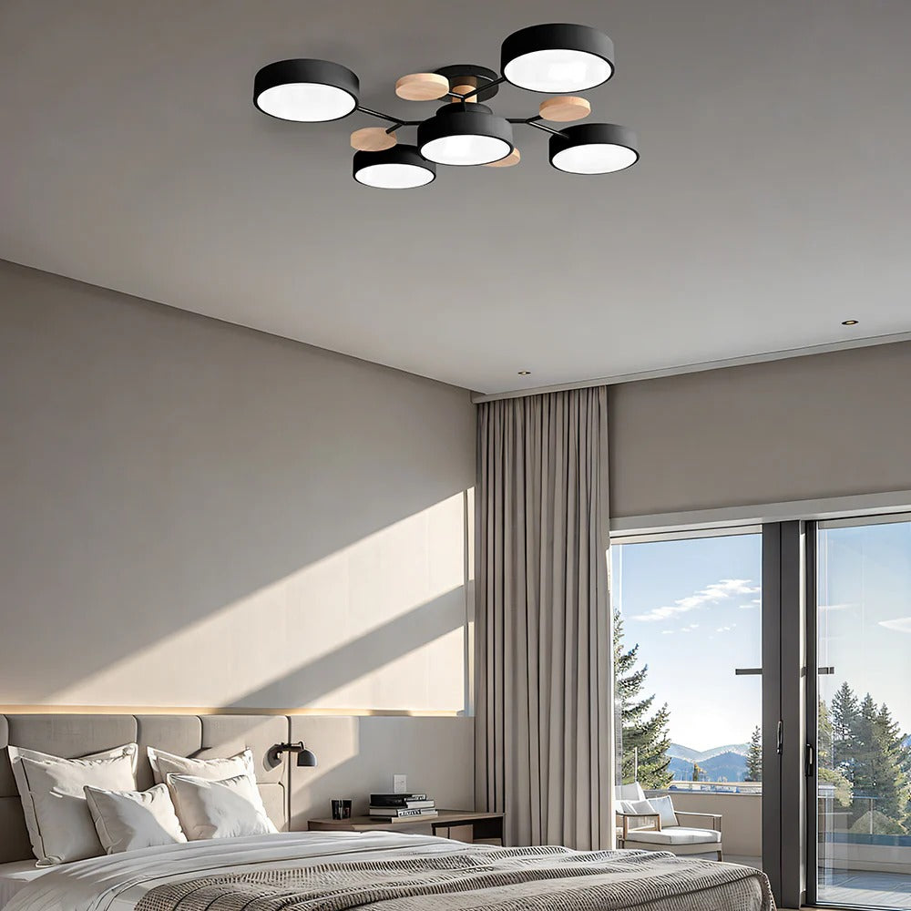 Lampa sufitowa LED półnatynkowa – okrągły plafon wielopunktowy z regulacją barwy światła - Image 25