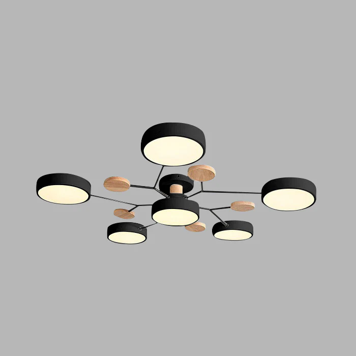 Lampa sufitowa LED półnatynkowa – okrągły plafon wielopunktowy z regulacją barwy światła - Image 27