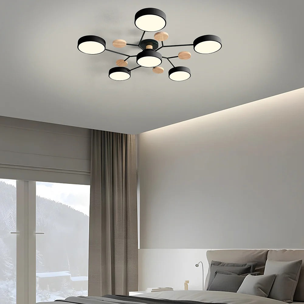 Lampa sufitowa LED półnatynkowa – okrągły plafon wielopunktowy z regulacją barwy światła - Image 30