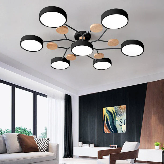 Lampa sufitowa LED półnatynkowa – okrągły plafon wielopunktowy z regulacją barwy światła - Image 31