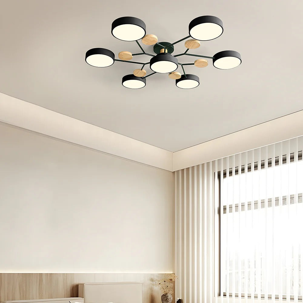 Lampa sufitowa LED półnatynkowa – okrągły plafon wielopunktowy z regulacją barwy światła - Image 32
