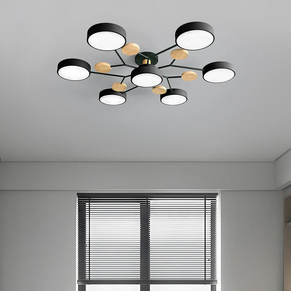 Lampa sufitowa LED półnatynkowa – okrągły plafon wielopunktowy z regulacją barwy światła - Image 33