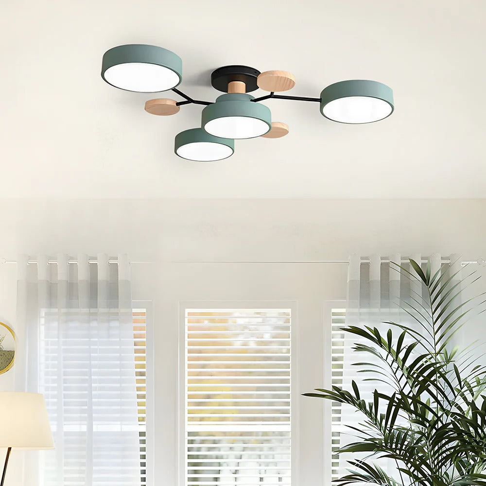 Lampa sufitowa LED półnatynkowa – okrągły plafon wielopunktowy z regulacją barwy światła - Image 36