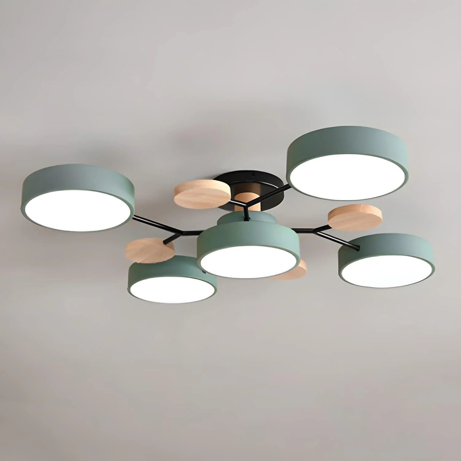 Lampa sufitowa LED półnatynkowa – okrągły plafon wielopunktowy z regulacją barwy światła - Image 37