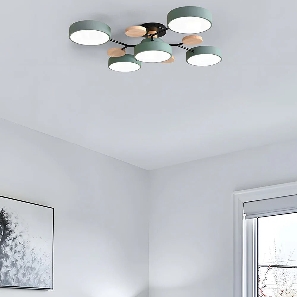 Lampa sufitowa LED półnatynkowa – okrągły plafon wielopunktowy z regulacją barwy światła - Image 38